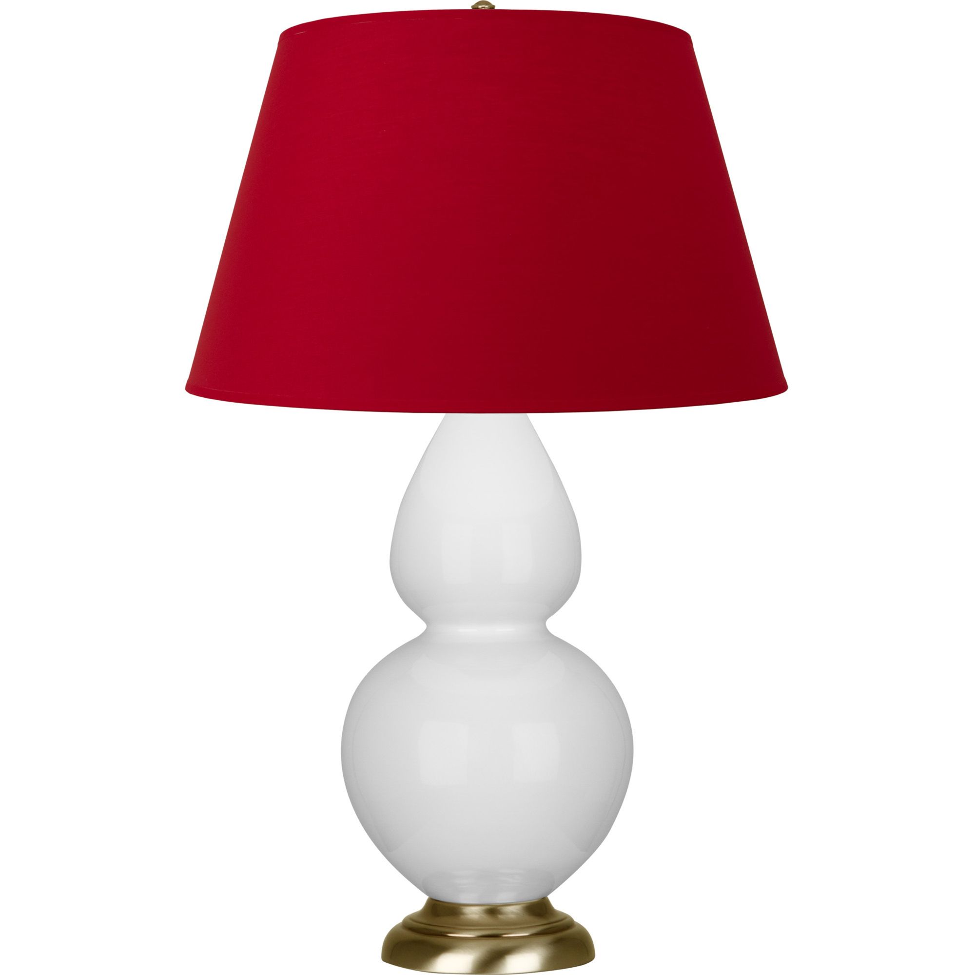 Image 2 Double Gourd 31"H Daisy And Brass Table Lamp w/ Black And Red Shade more views
