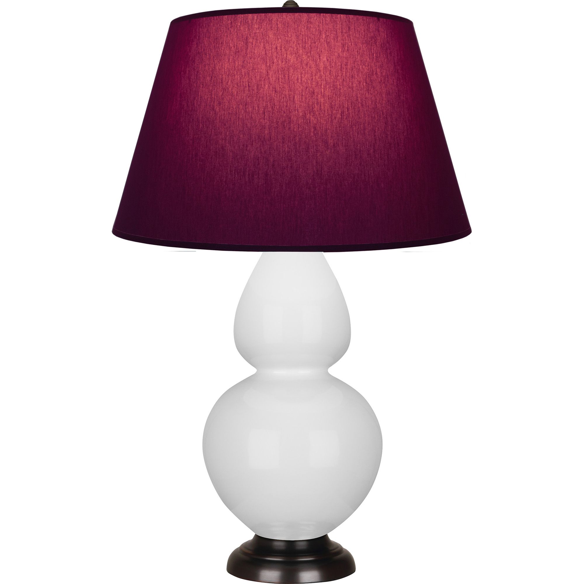 Image 2 Double Gourd 31"H Daisy And Bronze Lamp w/ Plum And Lavender Shade more views