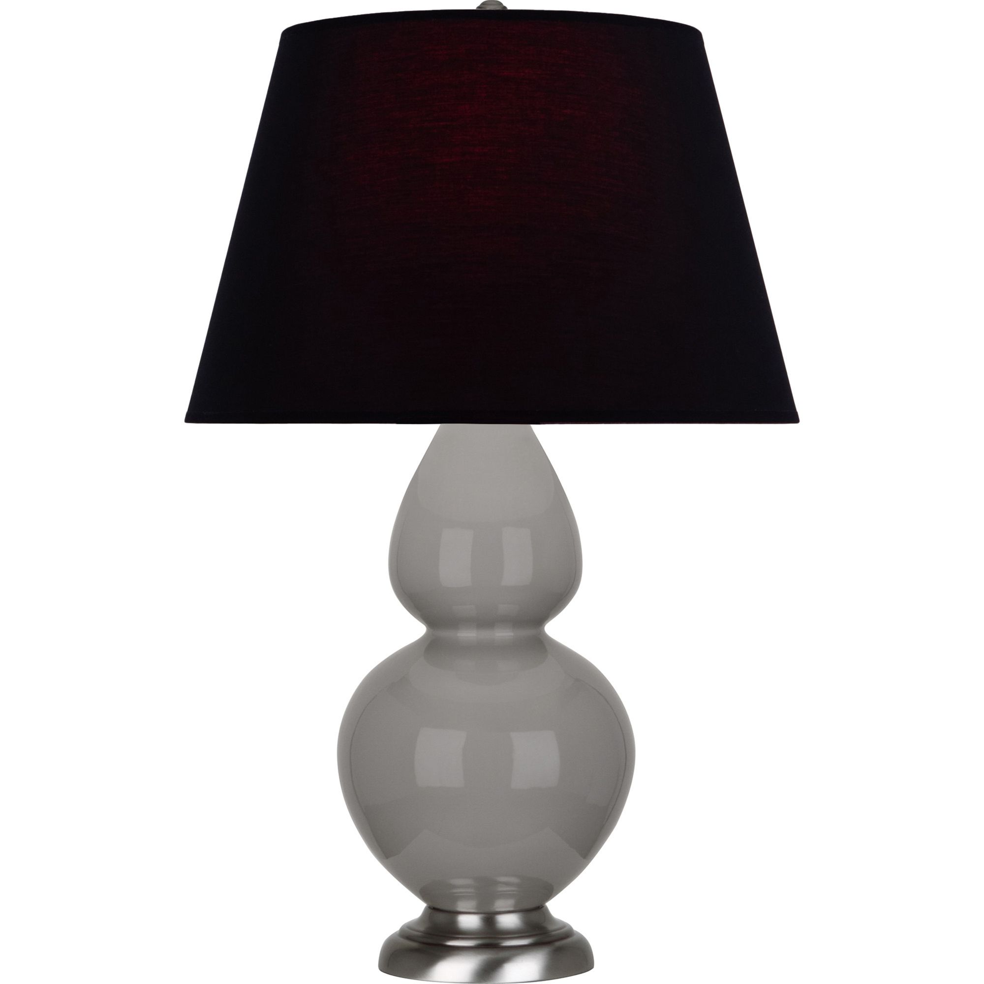 Image 2 Double Gourd 31"H Taupe And Silver Table Lamp w/ Ink And Rose Shade more views