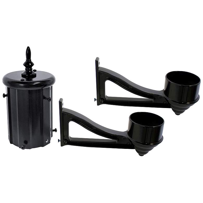 Image 2 Double head bracket kit with 3" Fitter - Black more views