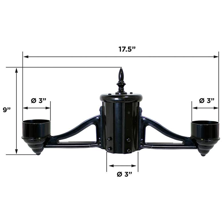 Image 3 Double head bracket kit with 3" Fitter - Black more views