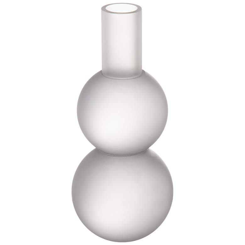 Image 1 Double Orb 7 inch Tall White Candle Holder
