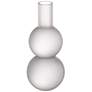 Double Orb 7" Tall White Candle Holder