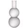 Double Orb 7" Tall White Candle Holder