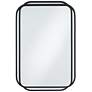 2_Double Radius Matte Black 24" x 36 1/4" Wall Mirror
