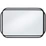 4_Double Radius Matte Black 24" x 36 1/4" Wall Mirrors Set of 2 more views