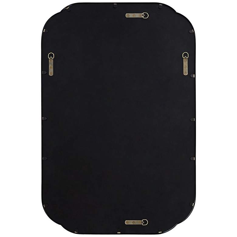 Image 7 Double Radius Matte Black 24" x 36 1/4" Wall Mirrors Set of 2 more views