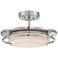 Double Ring 17 3/4" Wide Brushed Nickel Ceiling Light