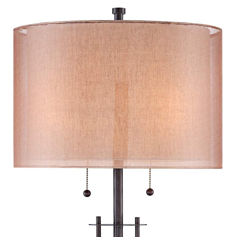 Double Shade Bronze Table Lamp Set of 2 more views