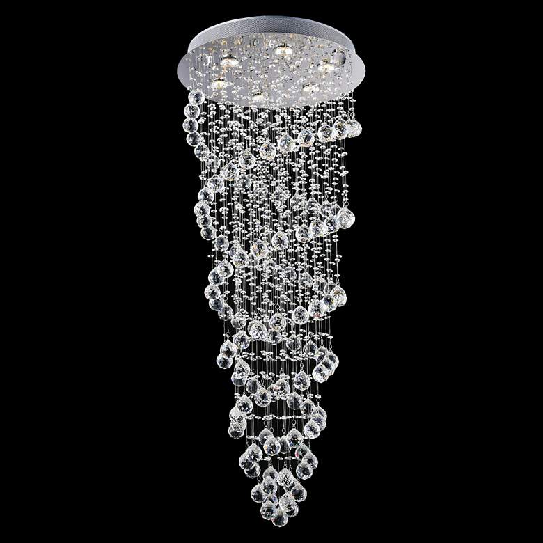 Image 1 Double Spiral 6 Light Flush Mount With Chrome Finish