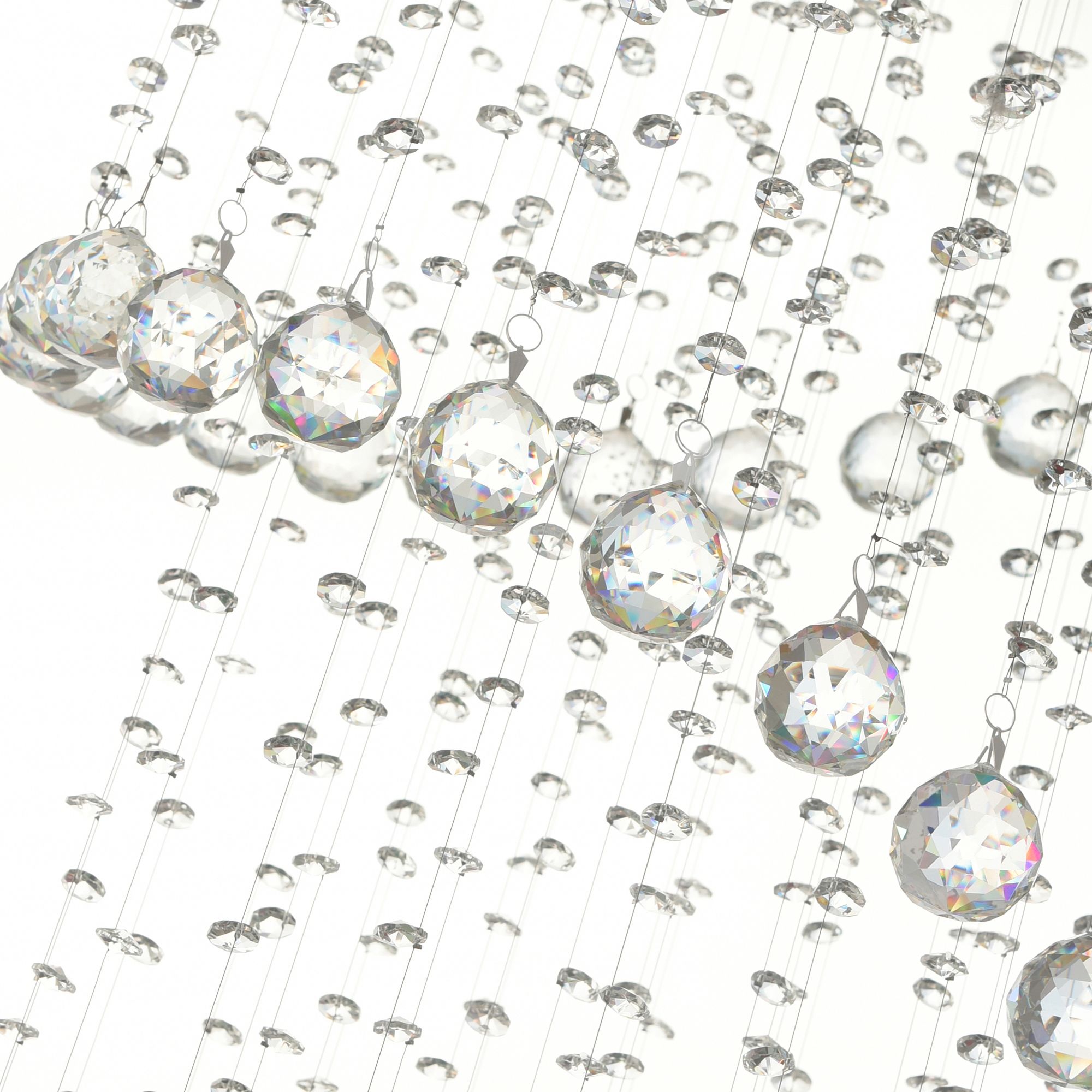 Image 2 Double Spiral 9 Light 24in Chrome Flush Mount more views