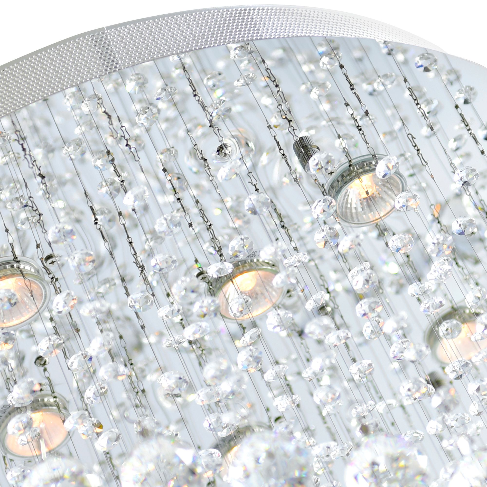 Image 4 Double Spiral 9 Light 24in Chrome Flush Mount more views