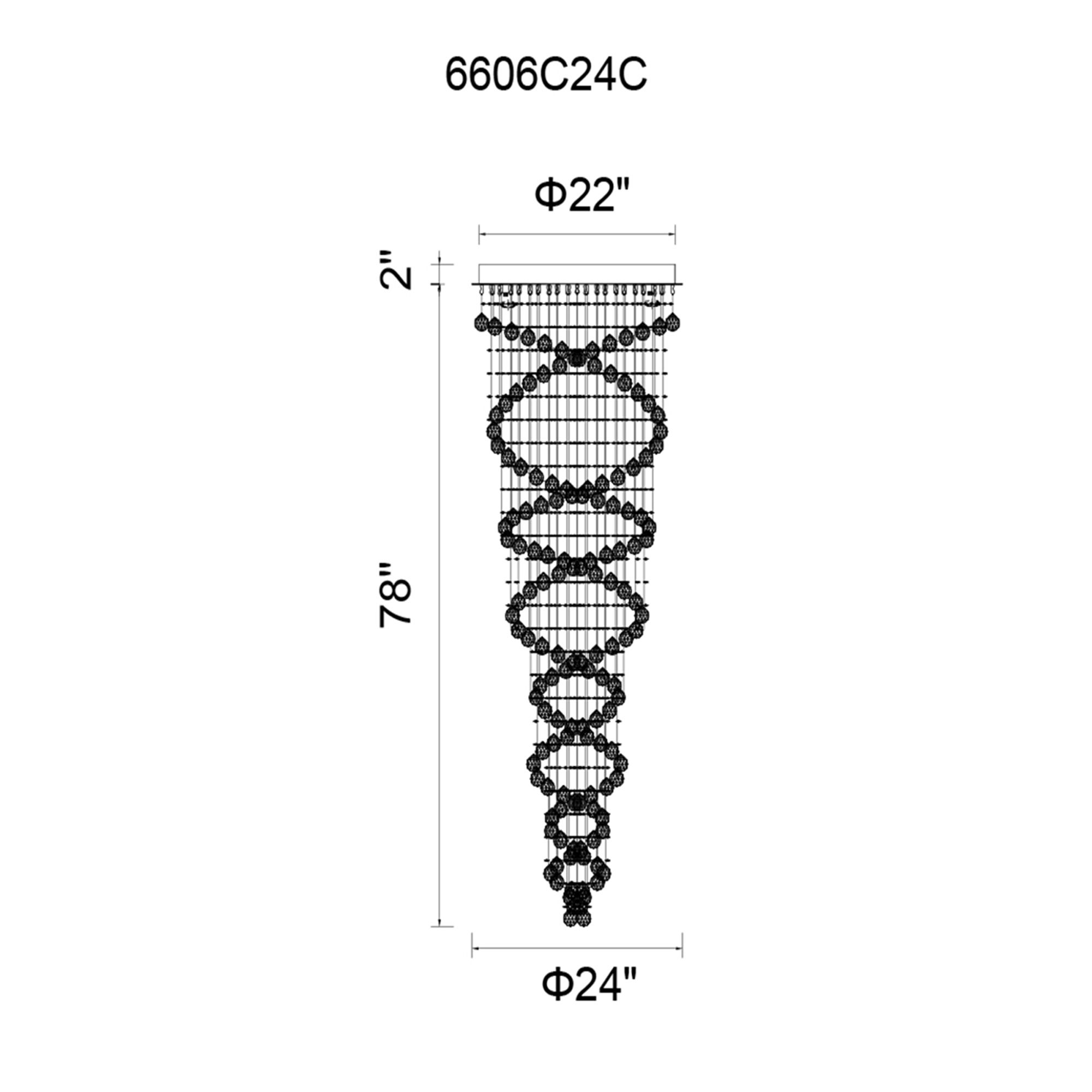 Image 6 Double Spiral 9 Light 24in Chrome Flush Mount more views