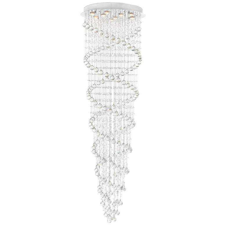 Image 1 Double Spiral 9 Light Flush Mount With Chrome Finish