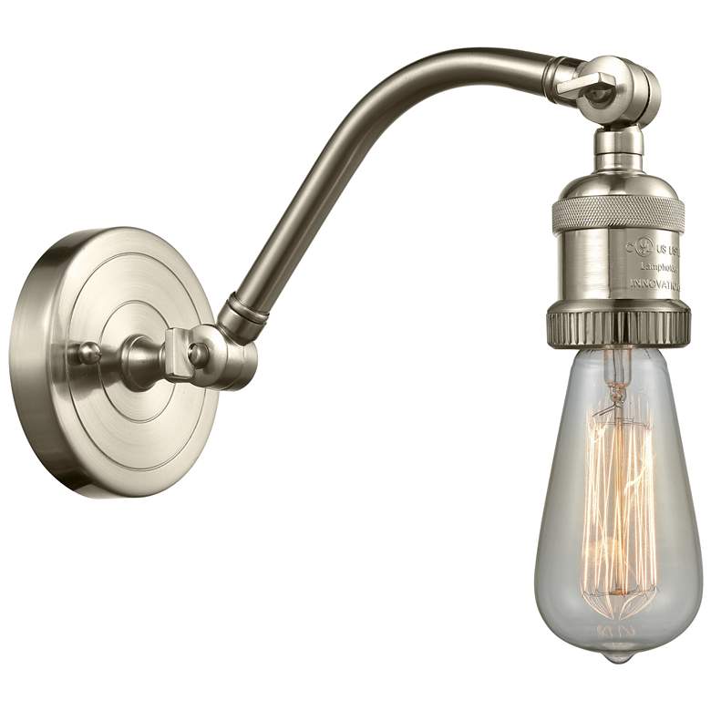 Image 1 Double Swivel 11.5" High Brushed Satin Nickel Sconce
