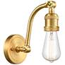 Double Swivel 11.5" High Satin Gold Sconce