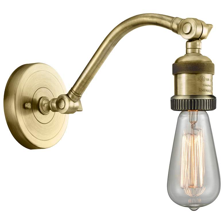 Image 1 Double Swivel 11.5"High Antique Brass Finish Sconce