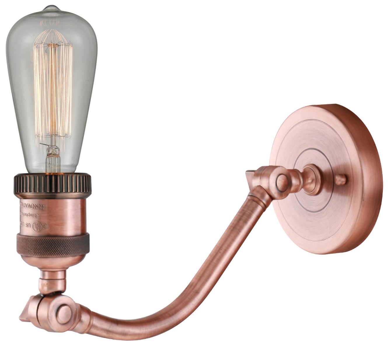 Image 2 Double Swivel 11.5"High Antique Copper Finish Sconce more views