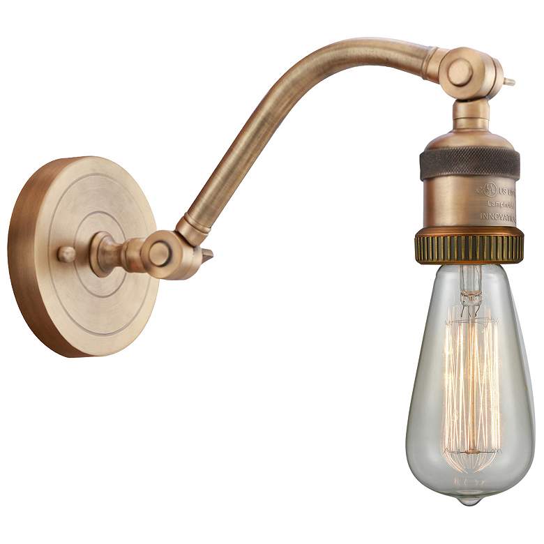 Image 1 Double Swivel 11.5"High Brushed Brass Finish LED Sconce