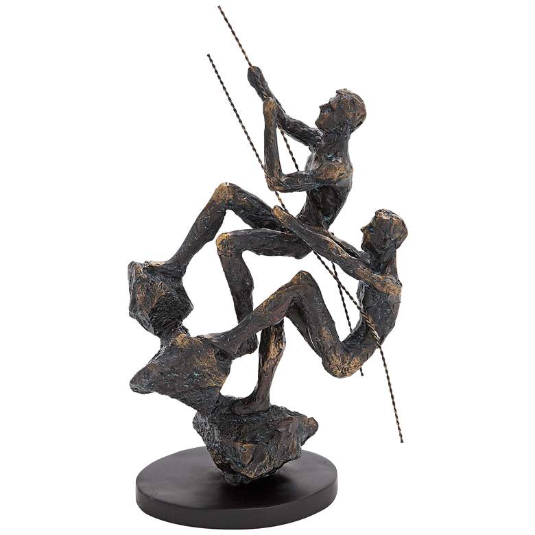 Image 1 Double-Up 15 inch High Rock Climber Figurative Sculpture