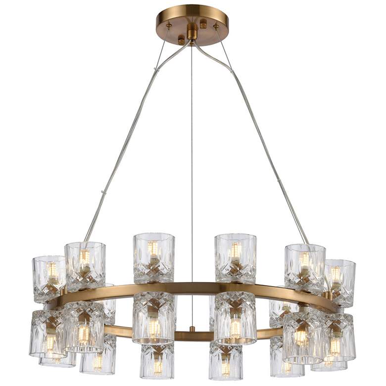 Image 1 Double Vision 25 inch Wide 24-Light Chandelier - Clear