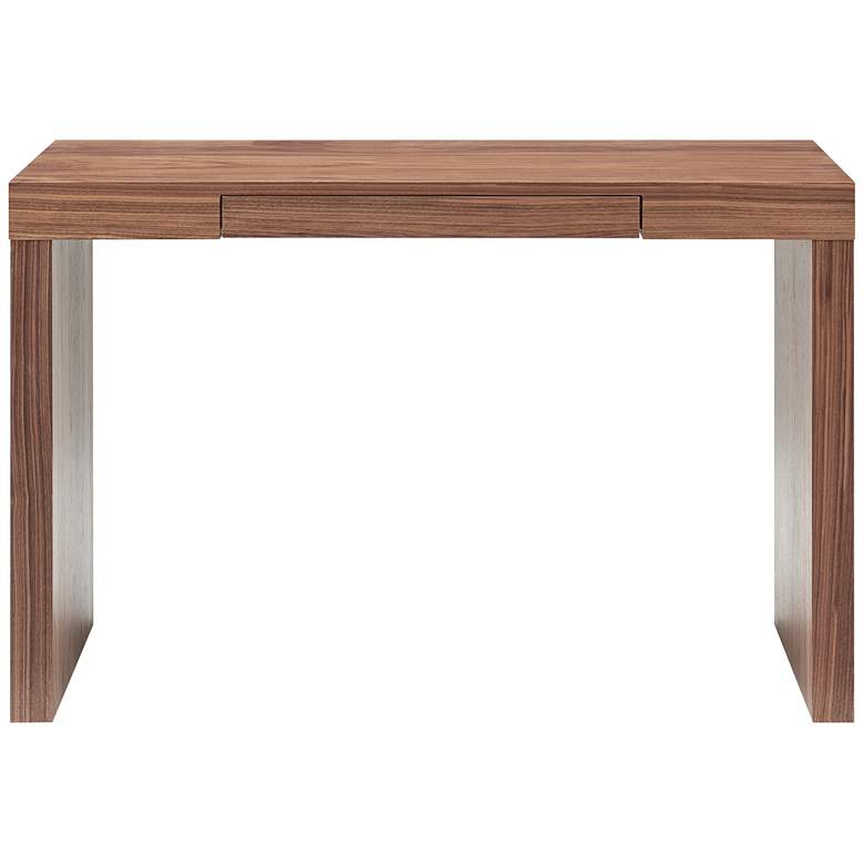 Image 5 Doug 47 inch Wide American Walnut Veneer Wood 1-Drawer Desk more views