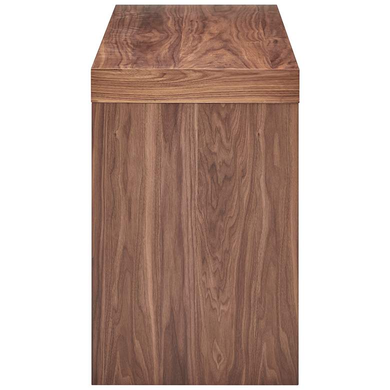 Image 7 Doug 47 inch Wide American Walnut Veneer Wood 1-Drawer Desk more views