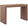 Doug 47" Wide American Walnut Veneer Wood 1-Drawer Desk