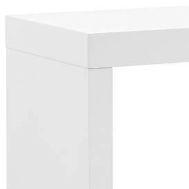 Image2 of Doug 47" Wide Matte White Lacquered Wood 1-Drawer Desk more views