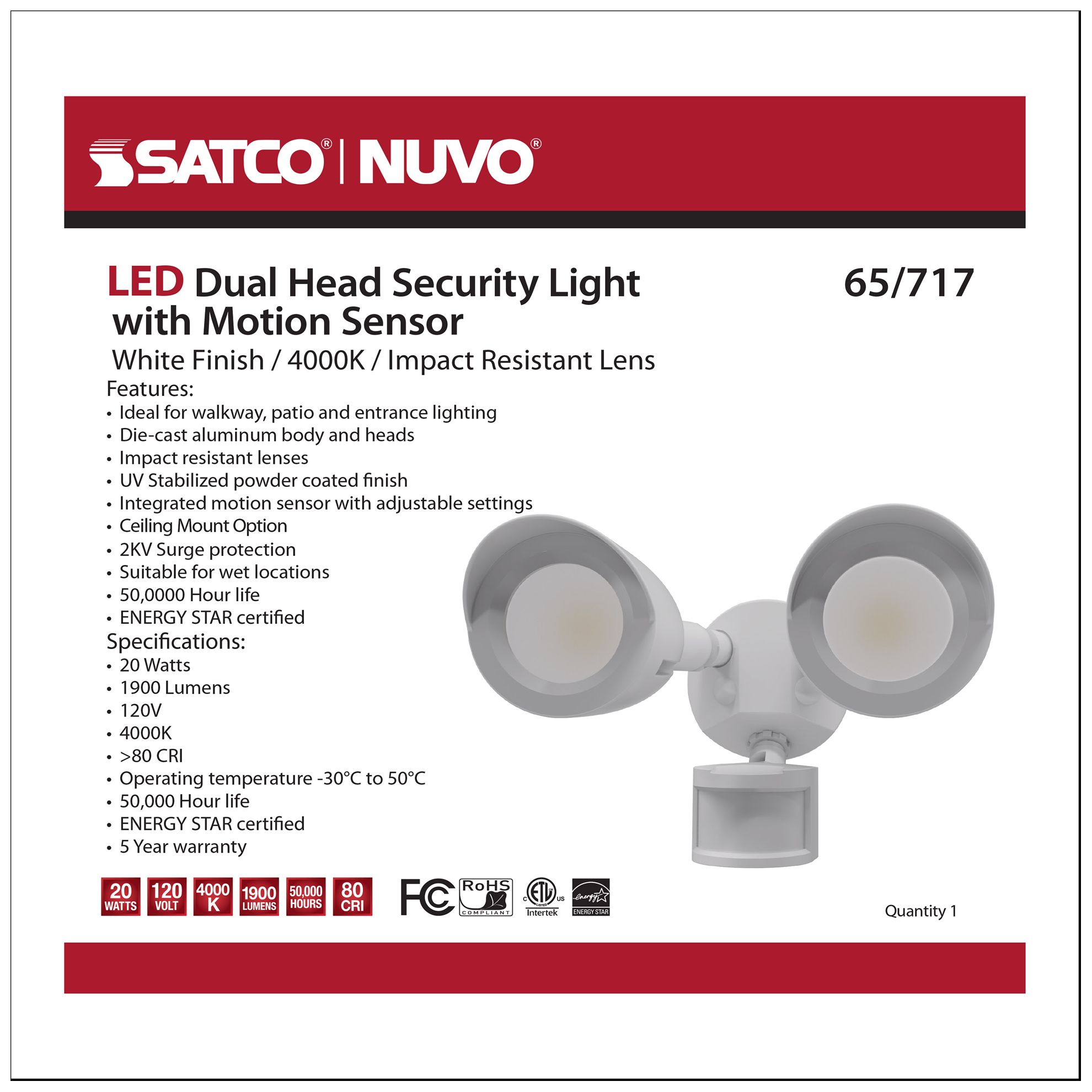 Dougal 6 1/2" High White LED Landscape Spot Light