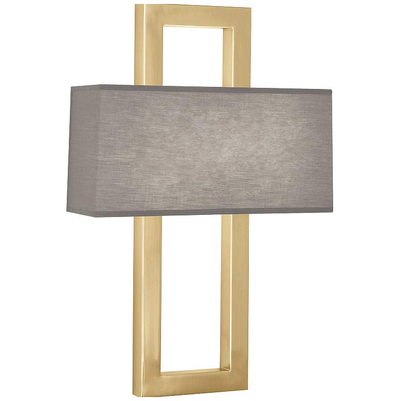Image 1 Doughnut 22.5" High Antique Brass Wall Sconce With Smoke Gray Shade