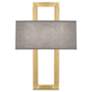 2_Doughnut 22.5" High Antique Brass Wall Sconce With Smoke Gray Shade more views