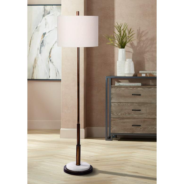 Image 1 Douglas Oil Rubbed Bronze Faux Telescope Metal Floor Lamp