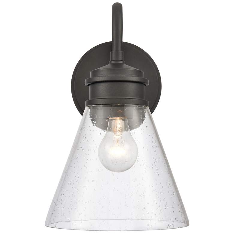 Image 1 Dovas 13.5" High 1-Light Outdoor Sconce - Textured Black