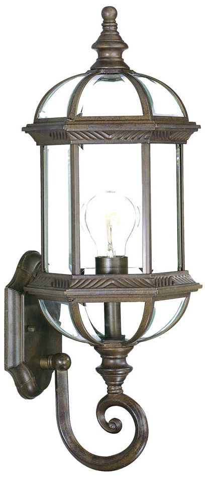 Dover 1-Light Burled Walnut Wall Light