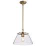 3_Dover; 1 Light; Medium Pendant; Vintage Brass with Clear Glass more views