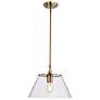 4_Dover; 1 Light; Medium Pendant; Vintage Brass with Clear Glass more views