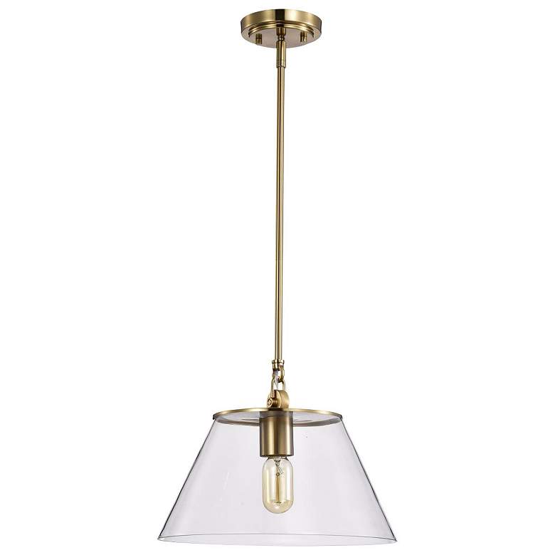 Image 5 Dover; 1 Light; Medium Pendant; Vintage Brass with Clear Glass more views