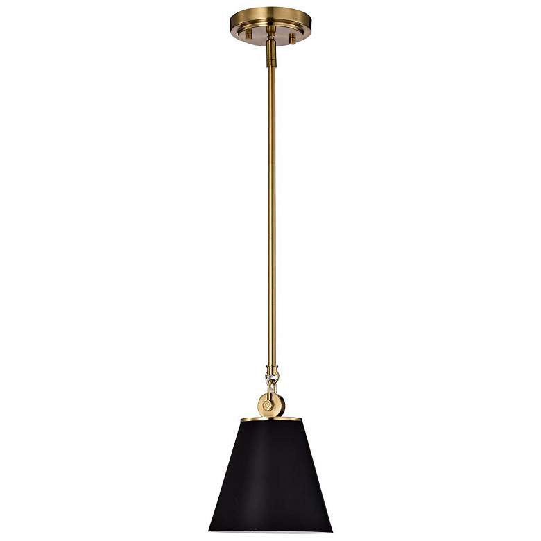 Image 6 Dover; 1 Light; Small Pendant; Black with Vintage Brass more views