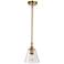Dover; 1 Light; Small Pendant; Vintage Brass with Clear Glass
