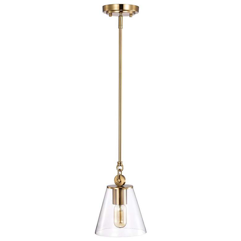 Image 2 Dover; 1 Light; Small Pendant; Vintage Brass with Clear Glass more views