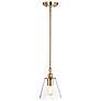 3_Dover; 1 Light; Small Pendant; Vintage Brass with Clear Glass more views