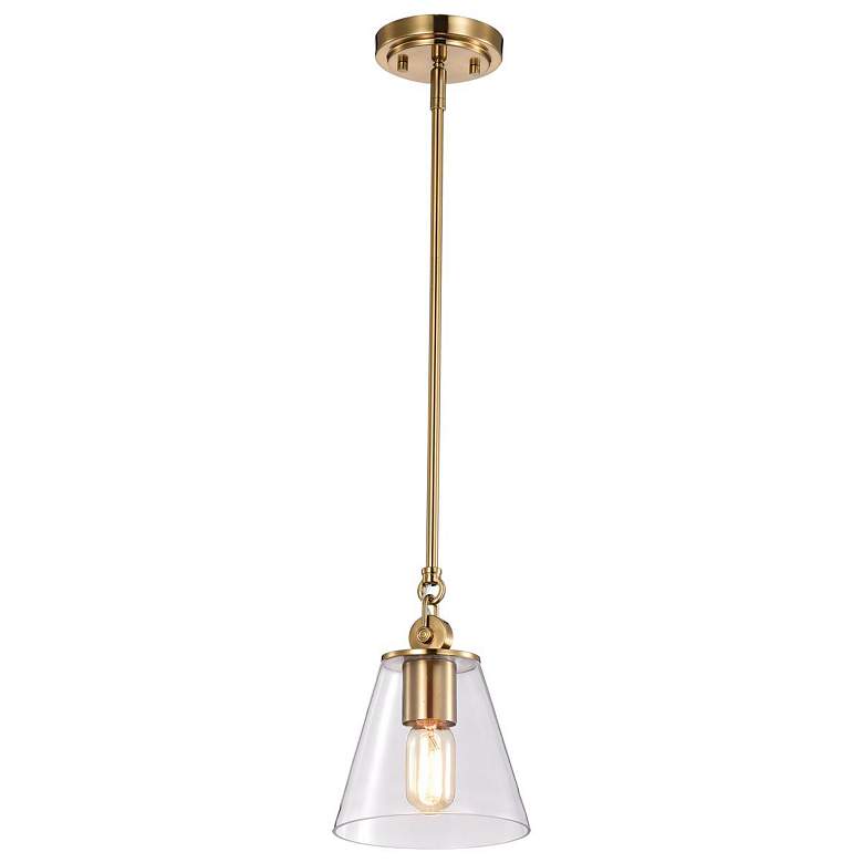 Image 4 Dover; 1 Light; Small Pendant; Vintage Brass with Clear Glass more views