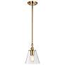 5_Dover; 1 Light; Small Pendant; Vintage Brass with Clear Glass more views