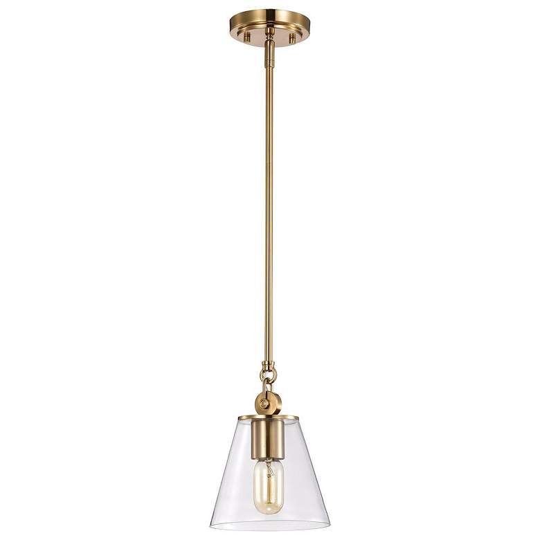 Image 6 Dover; 1 Light; Small Pendant; Vintage Brass with Clear Glass more views