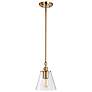6_Dover; 1 Light; Small Pendant; Vintage Brass with Clear Glass more views