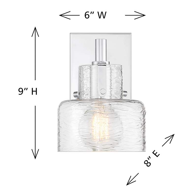 Image 6 Dover 1-Light Wall Sconce in Chrome more views