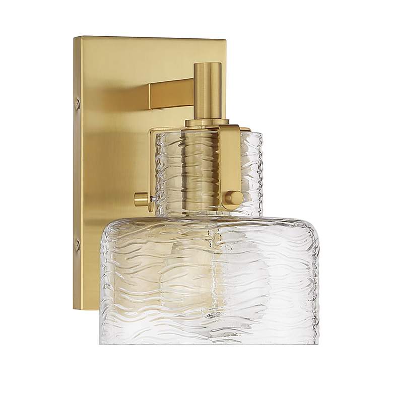 Image 2 Dover 1-Light Wall Sconce in Warm Brass more views