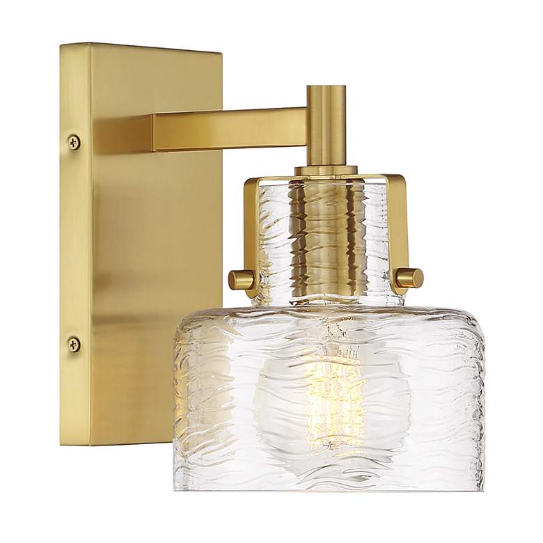 Image 4 Dover 1-Light Wall Sconce in Warm Brass more views