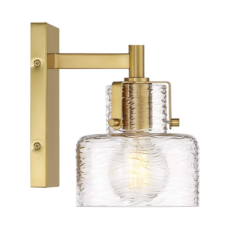 Image 5 Dover 1-Light Wall Sconce in Warm Brass more views